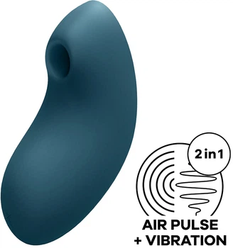 Вакуумный вибратор Satisfyer Vulva Lover 2 12х5.1 см синий (4061504018621)