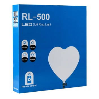 LED Панель RL-500 33cm (Heart Style) Remote Чорний