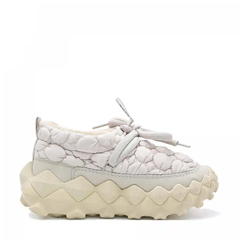 Жіночі кросівки Li-ning Puff Platform Gravel/White Ash 40 Сірий AZGV117-4
