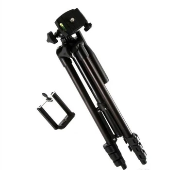 Штатив для телефона и фотоаппарата 0,35-1.02м Tripod 3120 нагрузкой до 2.5 кг, 3 секции с поворот головки на 360°, алюминий