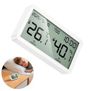 Термогигрометр с часами Hoco HX42 indoor electronic alarm clock thermometer and hygrometer (106*60*19мм)