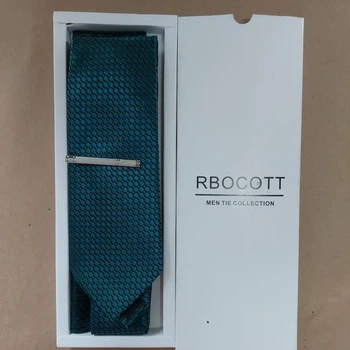 Галстук мужской с нагрудным платком и зажимом RBOCOTT