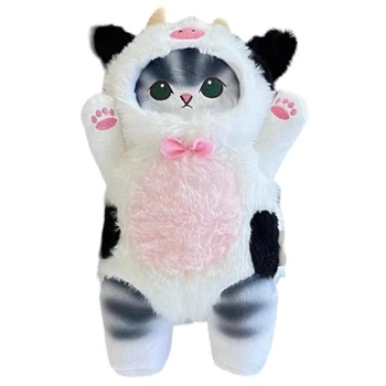 Мягкая игрушка котик аниме Mofusand Мофусанд 25 см в костюме Корова