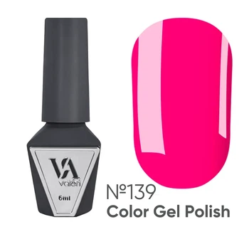 Гель-лак Valeri Color №139 неоново-рожевий, 6 мл