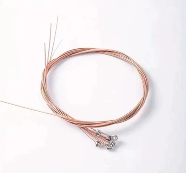 Струны для акустической гитары Сталь Медь комплект 6 шт. Красные