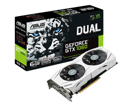 Відеокарта GeForce GTX 1060 6GB Asus Dual OC (DUAL-GTX1060-O6G) Б/В