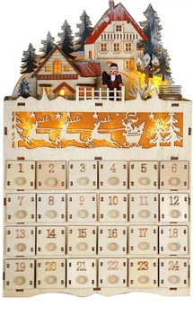 Рождественский адвент календарь с подсветкой на 24 дня (108-269)