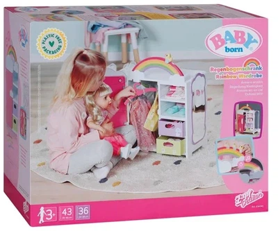 Szafa dla lalek Zapf Creation Baby Born Rainbow Wardrobe z akcesoriami 836040 (4001167836040) (955555914458680) - Outlet