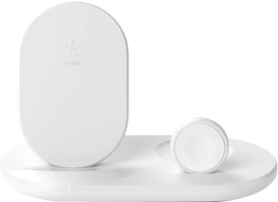 Бездротова підставка Belkin Apple Watch 3-в-1 (WIZ001VFWH) (955555907303042) - Уцінка