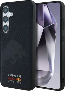 Панель Red Bull Leather Meshed Debossed Bull MagSafe для Samsung Galaxy S25 Navy Blue (3666339421335)