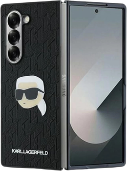 Панель Karl Lagerfeld Saffiano Monogram Head Pin для Samsung Galaxy Fold6 Black (KLHCZFD6PGKSKIHK)