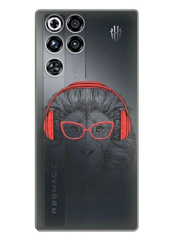 Прозорий силіконовий чохол iSwag для ZTE Nubia RedMagic 11 Pro з малюнком - Лев (ISZNR11P-59)