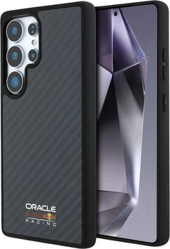 Панель Red Bull Real Carbon Fiber Shiny Logo MagSafe для Samsung Galaxy S25 Ultra Black (3666339421472)