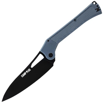 Складний ніж Ontario Camp Plus Camp Cleaver XL Midnight Grey Large EDC, для похідної кухні (ON4325GREY)