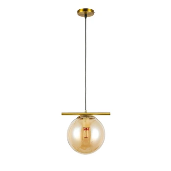 Світильник підвісна куля Levistella 7841023-1 (200mm) GAB+BR бронза, коричневий плафон