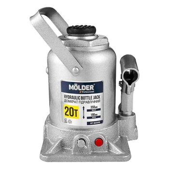 Домкрат гідравлічний пляшковий 20т 190-350мм Molder у картонній упаковці (MA29200)