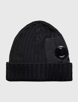 Шапка C.P. Company с линзой в черном цвете, One size (универсальный размер), Унисекс.