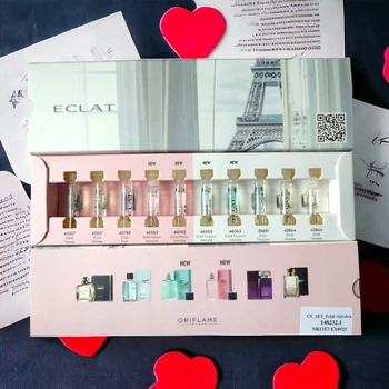 Подарунковий набір пробників ароматів Eclat від Oriflame 10 шт (5 чоловічих + 5 жіночих) по 1 мл