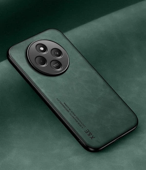 Шкіряний чохол XnE Redmi 14C з металевою вставкою Green (38920-08)
