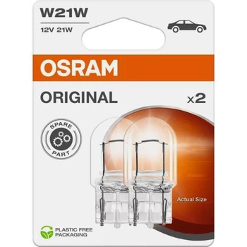 Галогенна лампа Osram W21W ORIGINAL 12V 7505-BLI2 (02052)