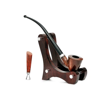 Длинная трубка из дерева груши Churchwarden 250 мм "НАБОР" c подставкой KAF4 и тампером KAFpipe №218