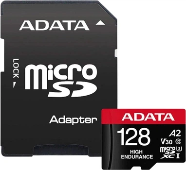 Карта пам'яті ADATA MicroSDXC 128 GB UHS-I Class 10 + SD адаптер (AUSDX128GUI3V30SHA2-RA1)