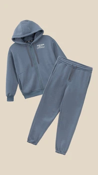 Костюм толстовка+штаны с принтом для мальчика LAWA P-BT02302 146 см Синий shop (2888000025555)