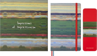 Подарунковий набір Moleskine Impressionism Записник 13х21 см нелінований + 6 акварельних олівців (8056999275785)