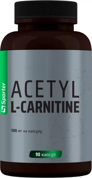 Ацетил L-Карнітин Sporter Acetyl L-Carnitine 500 мг 90 капсул (4820249724682)