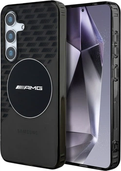 Панель AMG Transparent Rhombs MagSafe для Samsung Galaxy S25 Black (3666339422080)