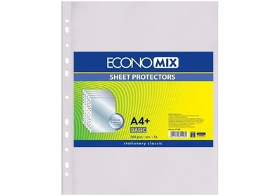 Файл глянсовий А4 30мкм 100шт/уп Basic ECONOMIX