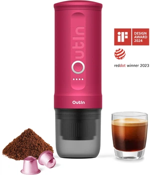 Портативна кавоварка Outin Crimson Red (OTEM-01-CR)