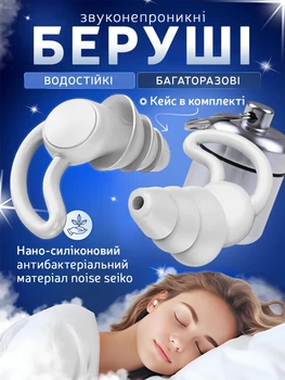 Беруши для работы сна защиты от шума Perfect Pro Plugz 3 flange с футляром Grey
