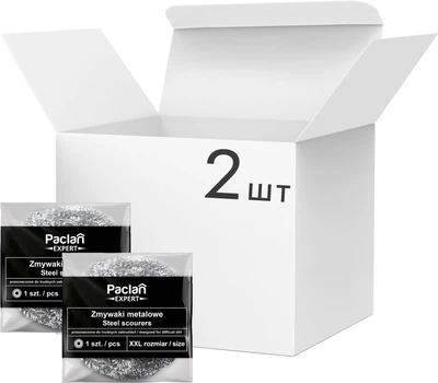 Упаковка губок Paclan металевих кухонних XXL 2 шт (5900942134892)