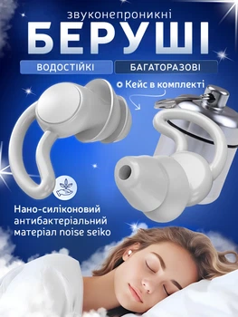 Беруші для сну захисту від шуму Perfect Pro Plugz 2 flange з футляром Gray