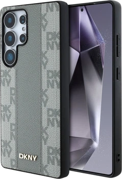 Панель DKNY Leather Checkered Pattern MagSafe для Samsung Galaxy S25 Ultra Taupe (3666339423599)