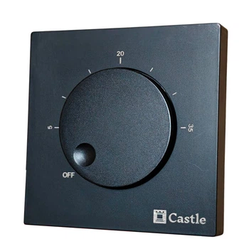 Механічний накладний терморегулятор Castle AC309H Чорний