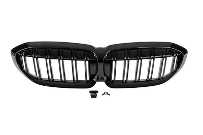 Решетки M-Look V2 (2018-2022, Черный Глянец) Без места под камеру для BMW 3 серия G20/G21 2018- гг
