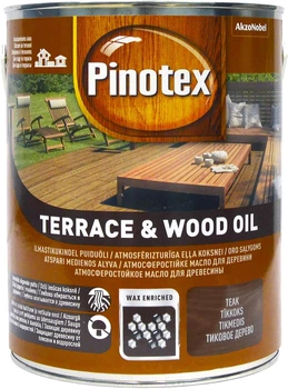 Matowy olej alkidowy do konserwacji drewna Pinotex Terrace & Wood Oil odporny na warunki atmosferyczne 3 l Tik (5354042)