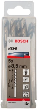 Набір свердел Bosch HSS-G 8.5 мм 5 шт 2608595073 (3165140290739)