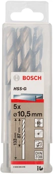 Набір свердел Bosch HSS-G 10.5 мм 5 шт 2608595078 (3165140290784)