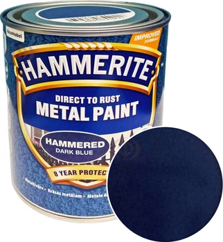 Farba do metalu Hammerite Metal Paint Hammered alkidowa Ciemnoniebieska 0.75 l 5114906 (5011867036250)