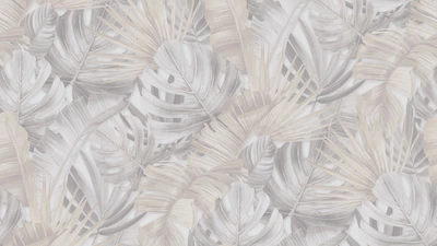 Tapeta winylowa na flizelinie Sintra Grey Leaves 0.53 x 10.05 m Beżowo-szara (4824001698891)