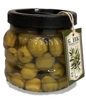 Оливки Athena Green Premium Без Кісточки В Розсолі. Розмір Атлас (71-90). 1150 G.