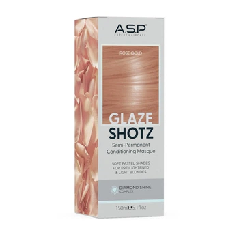 Ультракондиционирующая полуперманентная глянцевая маска ASP Glaze Shotz Rose Gold / Розовое золото