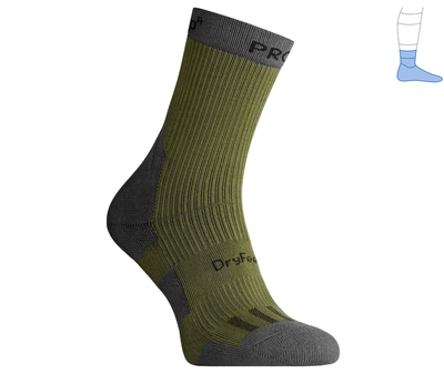 Шкарпетки Trekking MidDry+ унісекс L (44-47 розмір) сіро-оливкові