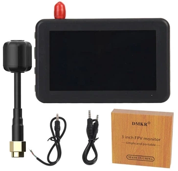 Детектор сигналу, DMKR FPV монитор, Micro 5.8G 40CH 3 Inch LCD 480x320 Auto Search FPV Monitor