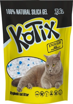Наповнювач для котячого туалету Kotix Силікагелевий поглинаючий 3.3 кг (7.6 л) (6930095882608)