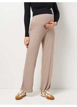 Брюки для беременных H&M S Темно-бежевый 1179654_рубчик