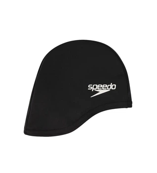 Шапка для плавания Speedo черная для детей с водоотталкивающим покрытием спортивная шапка для тренировок